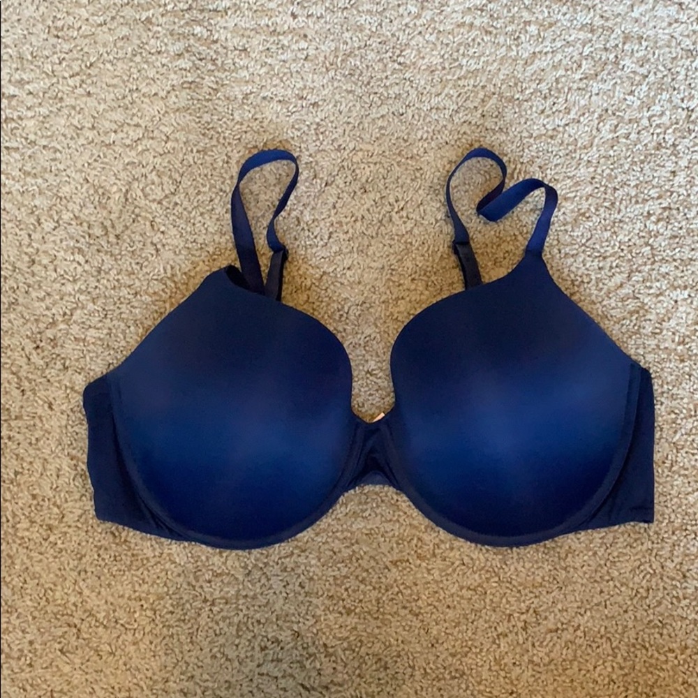 Navy blue padded bra